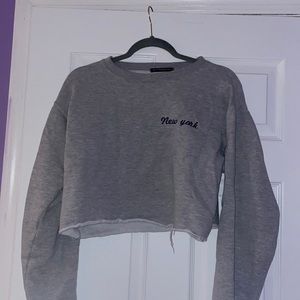 Cropped Brandy Melville New York Hoodie